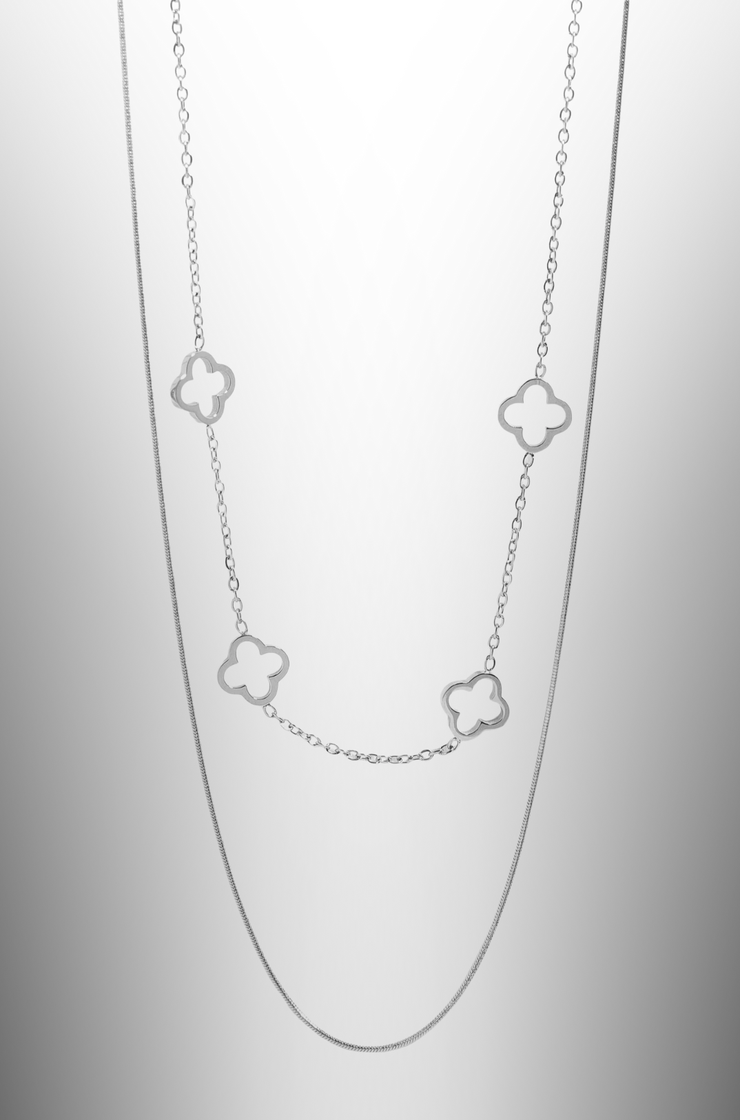 Clover Charm Layered Necklace