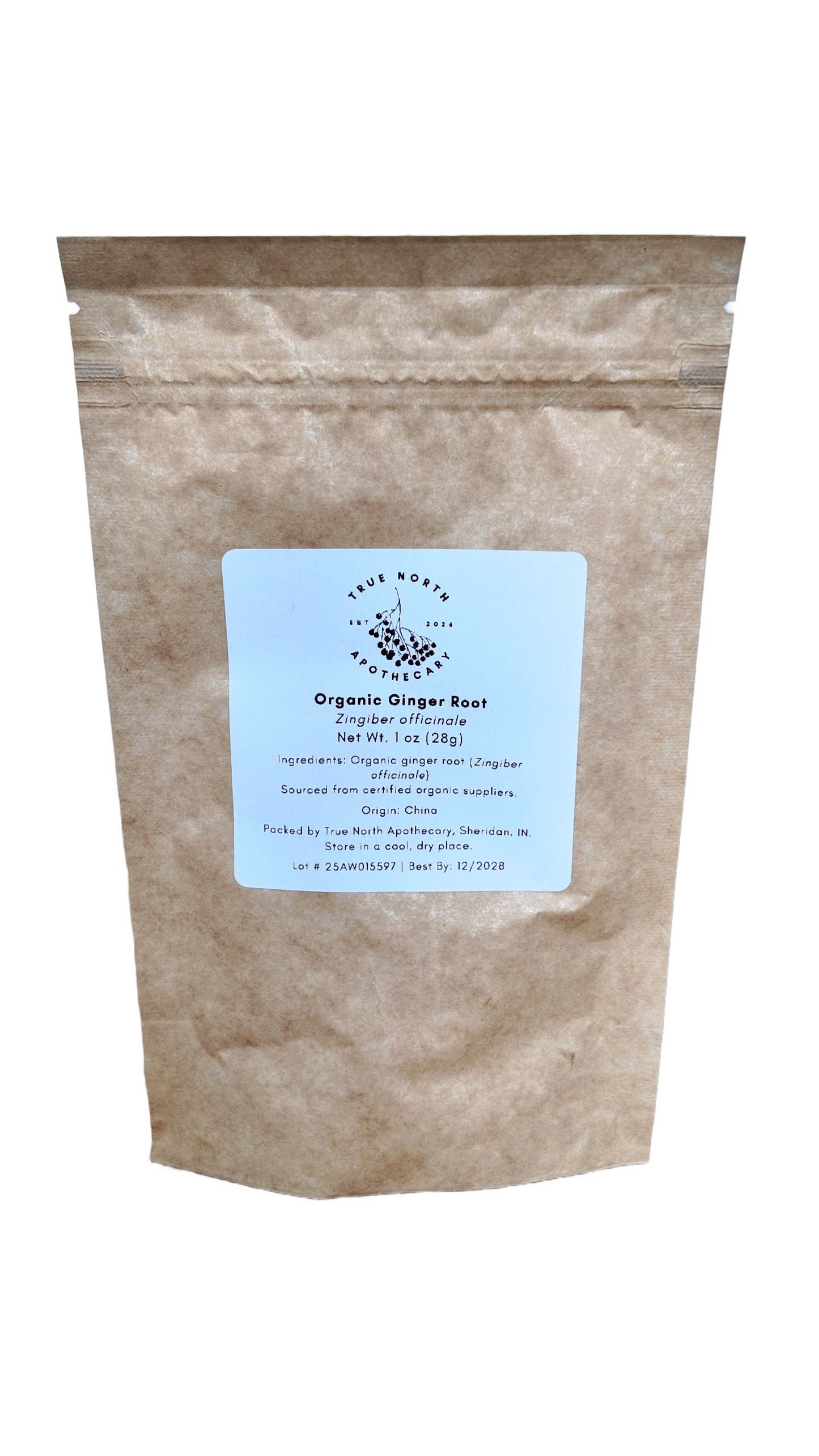 Organic Ginger Root (Cut & Sifted) – 1 oz